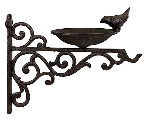 Vogeltränke Wandmontage Vögelchen Futterschale Vogelbad Gusseisen Antik-Stil von zeitzone