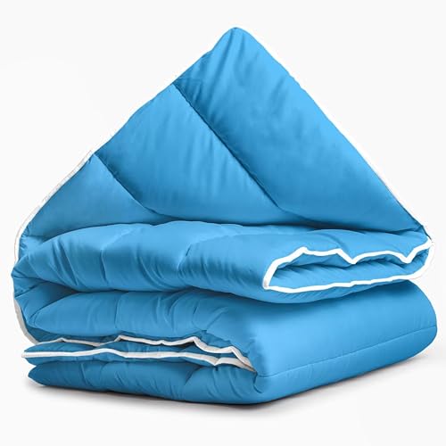 zelesta New Bettdecke Waschbare Ganzjahresdecke Mikrofaser Steppdecke Antiallergisch Schlafdecke Royalbed - Blau von zelesta