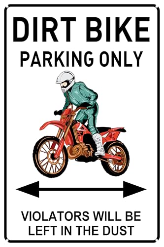 Dirt Bike Zubehör Jungen Motorcross Geschenke Lustiges Blechschild für Männerhöhle Dirt Bike Zubehör Jungen Motorcross Geschenke Lustiges Blechschild für Männerhöhle von zemioy