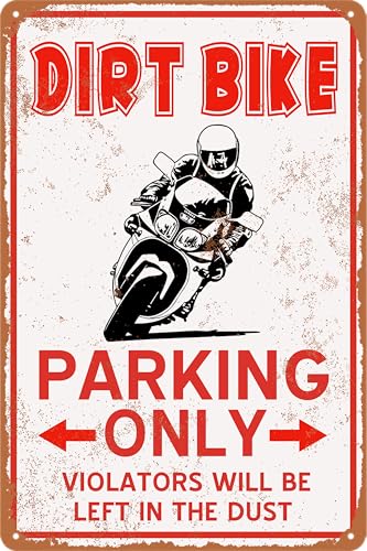 Lustiges Dirty Bike Parking Only Vintage-Blechschild für Männerhöhle Lustiges Dirty Bike Parking Only Vintage-Blechschild für Männerhöhle von zemioy