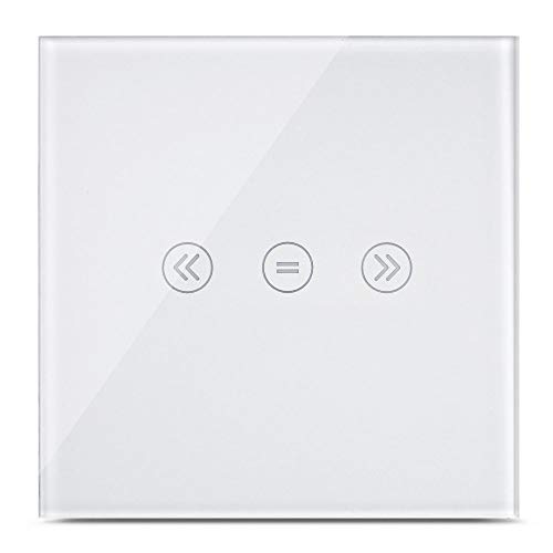 Alexa Siri Stimme Kontrolle Smart Vorhang Wandschalter Touch Controller Rollladen Schalter WiFi Steuerung per App oder durch AC110-240V [CE RoHS][N Needed] (Curtain Switch) von zemismart