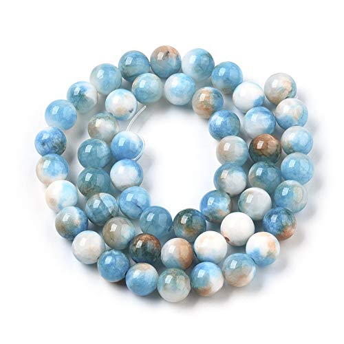 zemrio 6mm Bunte Malaysische Jade Natur Edelstein Runde Perlen Verwendet Um DIY Armbänder Halsketten Runde Perlen (Color-4, 6mm) von zemrio