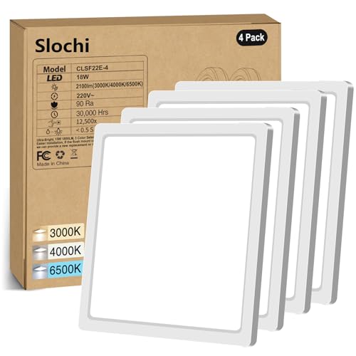 zemty LED Deckenleuchte, 2100lm Deckenlampe Flach Warm Neutral Kalt Weiß 3000K/4000K/6500K, Led Panel Deckenleuchte für Bad, Wohnzimmer, Flur, Küche, Schlafzimmer, Badezimmer-22cm 4Pack zemty LED Deckenleuchte, 2100lm Deckenlampe Flach Warm Neutral Kalt Weiß 3000K/4000K/6500K, Led Panel Deckenleuchte für Bad, Wohnzimmer, Flur, Küche, Schlafzimmer, Badezimmer-22cm 4Pack von zemty