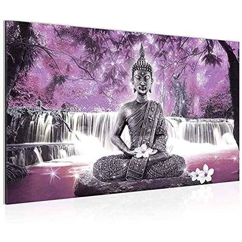 DIY 5D Diamant Malerei Voll Kits für Erwachsener/Kinder,Buddha Wasserfall Diamant Painting Bilder Crystal Strass Stickerei Kreuzstich Mosaik Leinwand Kunsthandwerk Haus Wand Dekoration 24x72inch von zenagg