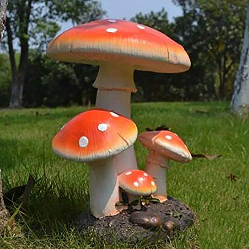 zenggp Gartenschmuck Simulation Große Pilz Dekoration Garten Harz Skulptur Kunsthandwerk von zenggp