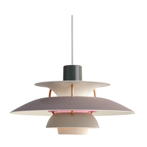 zenggp Moderner Minimalistischer Kronleuchter Im Nordischen Stil, Dänische PH5-Pendelleuchte Mit UFO-Imitat-Schirm, Deckenleuchte Für Schlafzimmer Wohnzimmer Esszimmer Und Küche(40cm,Gray) von zenggp