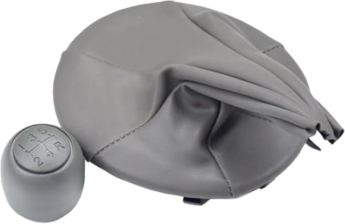 zengxi Schalthebelabdeckung Auto Styling Getriebe Manuelle Shifter Hebel HandBall für Fiat für panda 2003-2012(5-Gray-set) von zengxi