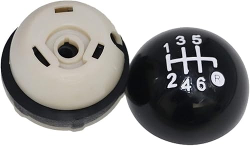 zengxi Schalthebelabdeckung Für Fiat 500 500C Sitck Kopf Leder für Glanz Schwarz Kappe Ersatz Boot Abdeckung(6 Speed Knob) von zengxi