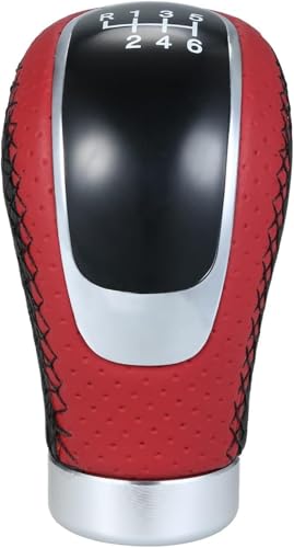 zengxi Schalthebelabdeckung Universal-Schaltknauf, Schalthebel, Ersatz für alle manuellen Autos, rot(6 speed) von zengxi