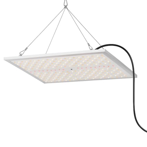50W LED Pflanzenlampe mit Fernbedienung, Dimmbares Grow Light mit Timer, 540 LEDs, Full Spectrum & IR, 7250 Lumen, 3 Lichtmodi für Zimmerpflanzen, Anzucht & Indoor Garten (30x30cm Panel) von zenlavia