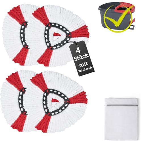 4er Set Ersatzbezug für Bodenwischer – Kompatibel mit Vileda Turbo 2-in-1 Wischmopp, Mikrofaser Ersatzköpfe mit Wäschesack, Waschbar & Wiederverwendbar Für Laminat, Fliesen, Parkett 4er Set Ersatzbezug für Bodenwischer – Kompatibel mit Vileda Turbo 2-in-1 Wischmopp, Mikrofaser Ersatzköpfe mit Wäschesack, Waschbar & Wiederverwendbar Für Laminat, Fliesen, Parkett von zeostmont