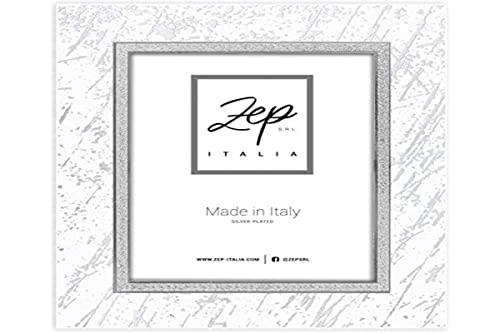 zep srl Bilderrahmen aus Silberplatte, für Fotos 13 x 18 cm, horizontal platzierbar, versilbert, hergestellt in Italien von zep srl