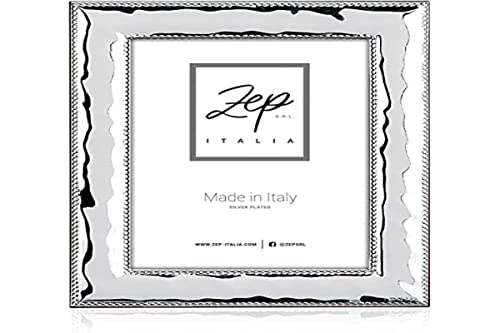 zep srl Larino Tischrahmen aus Silber Plated für Fotos 9 x 13, horizontal positionierbar, versilbert, hergestellt in Italien von zep srl