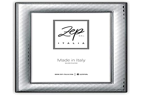 zep srl ASSISI Tischrahmen aus Silver Plated für Fotos 10 x 15, horizontal positionierbar, versilbert, hergestellt in Italien von zep srl