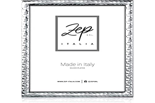 zep srl ERICA Tischrahmen aus Silver Plated für Fotos 10 x 15, horizontal positionierbar, versilbert, hergestellt in Italien von zep srl