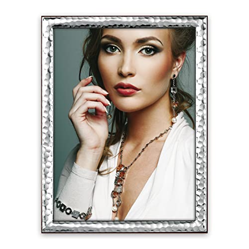 zep srl ERICA Tischrahmen aus Silver Plated für Fotos 10 x 15, horizontal positionierbar, versilbert, hergestellt in Italien von zep srl