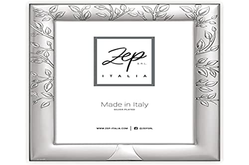 zep srl SABAUDIA Tischrahmen aus Silver Plated für Fotos 15 x 20, horizontal positionierbar, versilbert, hergestellt in Italien von zep srl