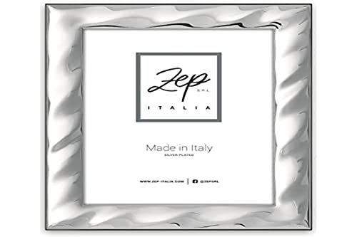 zep srl SAVONA Tischrahmen aus Silver Plated für Fotos 20 x 25, horizontal positionierbar, versilbert, hergestellt in Italien von Zep