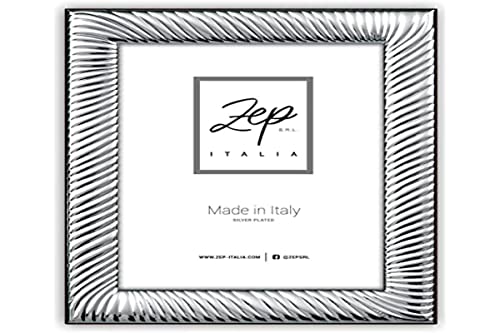 zep srl VOLTERRA Tischrahmen aus Silver Plated für Fotos 10 x 15, horizontal positionierbar, versilbert, hergestellt in Italien von zep srl