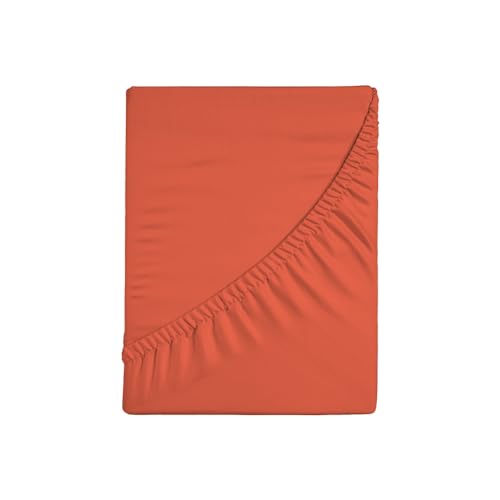 Spannbettlaken für Doppelbett, 100% Baumwolle, Koralle, Bed Spannbettlaken für Doppelbett, 100% Baumwolle, Koralle, Bed von zer0bed