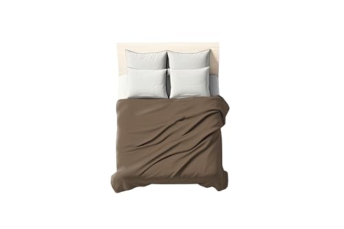 Zer0bed, Bettlaken für Doppelbett, einfarbig, 260 x 290 cm, 100% Baumwolle, Dunkelbraun, Bettlaken, 1 Stück (nur Oberlaken) von zer0bed