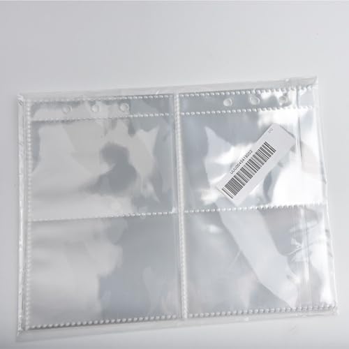 10 Stück A5 Binder Hüllen mit 1P 2P 4P Taschen Entworfen für Fotoalben und Binder-Nachfüllung für Standard A5 Ordner (A5-4 Gird) von zeroupshop