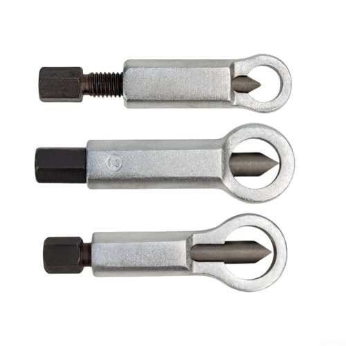2-teiliges Mutternentferner-Werkzeug-Set zum Entfernen von verrosteten, gebrochenen, festsitzenden und korrodierten Muttern, mit Chrom-Vanadium-Stahl und äußerem Sechskantkopf, kompatibel mit 2-teiliges Mutternentferner-Werkzeug-Set zum Entfernen von verrosteten, gebrochenen, festsitzenden und korrodierten Muttern, mit Chrom-Vanadium-Stahl und äußerem Sechskantkopf, kompatibel mit von zeroupshop