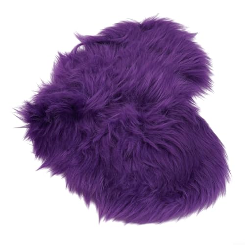 30 x 40 cm herzförmiger Teppich, weiche, rutschfeste Bodenmatte für Schlafzimmer und Spielbereiche (lila) von zeroupshop