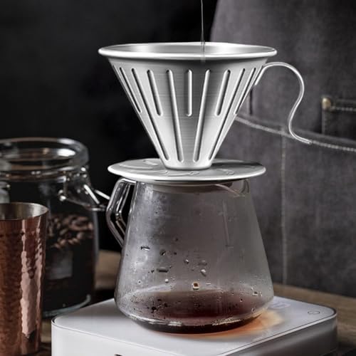 304 Edelstahl Kaffee-Tropfer mit Halter für einfaches Brühen und Abseihen (S) von zeroupshop