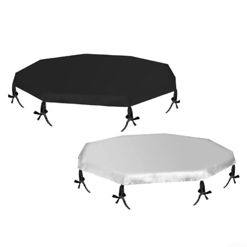 8 Paneele Hunde-Laufgitter-Abdeckung mit wetterfestem Oxford-Gewebe bietet Sonnenschutz und Regenschutz für Haustiere (Silber) von zeroupshop