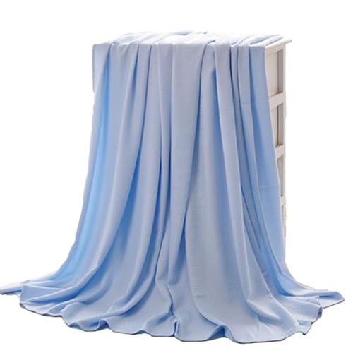 Atmen Sie einfach mit dieser leichten Kühldecke aus bequemem Fasermaterial für die ganze Nacht (100 x 150 cm, blau) von zeroupshop