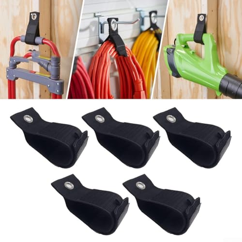 Aufbewahrungsgurte für LKW, Boot, Wohnmobil, 5 Stück, strapazierfähiges Nylon mit rostbeständiger Metallöse, zuverlässige Spanngurte für die Organisation von Garage, Hof und Outdoor-Ausrüstung (50 mm von zeroupshop
