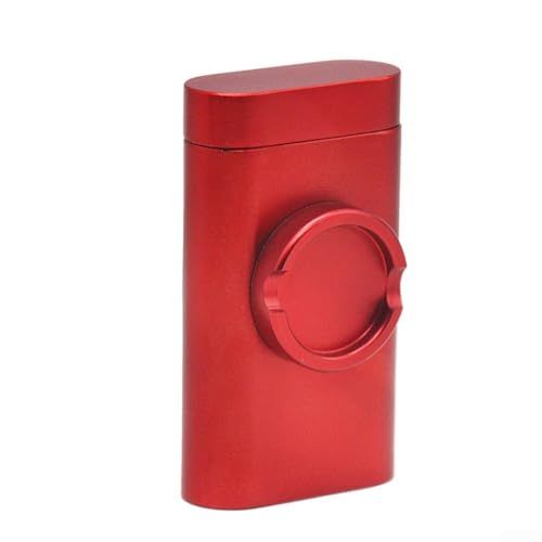 Aufbewahrungskoffer mit integriertem Mahlwerk und Magnetverschluss für sicheren Transport (rot) von zeroupshop