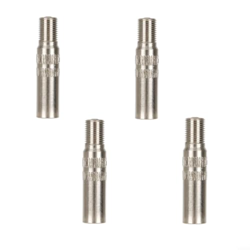 Auslaufsichere Aufpumpdüse für Elektroroller M365 Aufblasventil (4 x 39 mm Silber) von zeroupshop