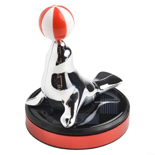 Auto-Mittelkonsole Aromatherapie-Lösung, innovatives solarbetriebenes Seelöwen-Dekor, um Stil zu erhöhen (rot) von zeroupshop