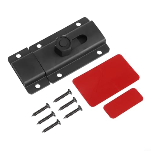 Badezimmertürriegel mit feuchtigkeitsbeständiger Aluminiumlegierung, 80 mm Anti-Manipulations-Verriegelungsmechanismus, Schwarz Badezimmertürriegel mit feuchtigkeitsbeständiger Aluminiumlegierung, 80 mm Anti-Manipulations-Verriegelungsmechanismus, Schwarz von zeroupshop