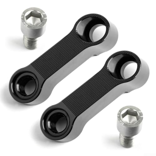 CNC Aluminium Motorrad Spiegel Riser Extender Kit Kompatibel mit 10 mm Gewinde von zeroupshop