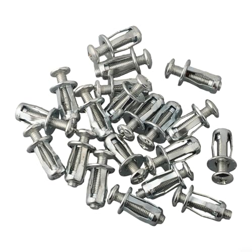 Dehnschrauben Set mit 20 Muttern zur sicheren Befestigung in verschiedenen Materialien (20 Stück m5*25) von zeroupshop
