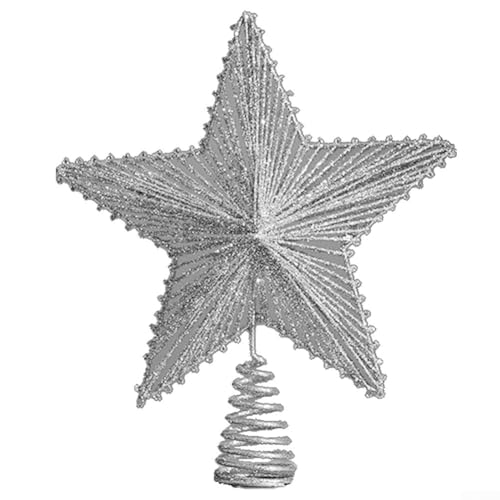 Funkelnder Sternbaum aus stabilem Metall wertet Ihren Weihnachtsbaum Ästhetik auf (30 silberne Baumwolle) von zeroupshop