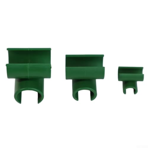 Gartenspalier-Pflanzen-Verbindungs-Clips, 100 Stück, mit drehbarem Stangen-Design zum Verbinden von Heringen und zur Unterstützung von Kletterpflanzen (Durchmesser 16) von zeroupshop