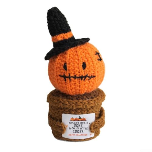 Gehäkelte Halloween-gestrickte Pflanzenornamente, entworfen für festliche Tisch- und Regaldekoration, geeignet für Halloween-Partys (A) von zeroupshop