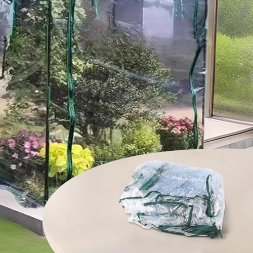 Gewächshausabdeckung mit effizienter Rolltür zur Verbesserung des Pflanzenwachstums (100 x 50 x 150 cm) von zeroupshop