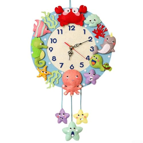 Inspiring Young Minds Discover the Joy of Crafting with Our Engaging DIY Felt Clocks (Oceans) von zeroupshop