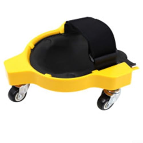 Knieschoner mit drei Rädern für Unterstützung beim Malen, Fliesen und Gartenarbeiten (gelb) von zeroupshop