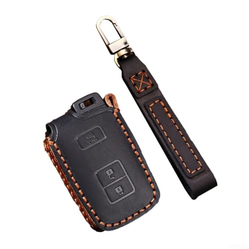 Leder für Smart Key Cover für Toyota 4 Runner und für Tundra mit passgenauer Passform (2+1 Schwarz) von zeroupshop