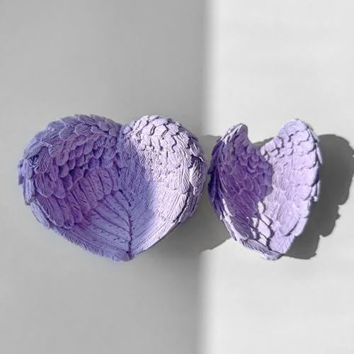 Leicht zu reinigende Silikon-Engelsflügel-Formen zum Basteln von Kerzen und leckeren Leckereien (klein) von zeroupshop