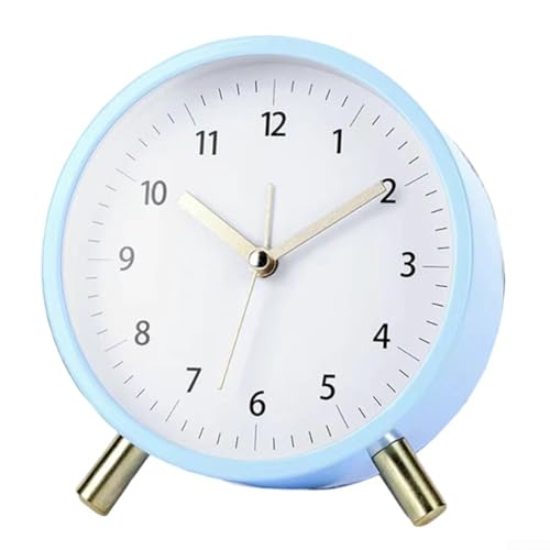 Metallgehäuse für Desktop-Wecker mit weichem Nachtlicht und freundlichem Klang für friedliche Morgen (blau) von zeroupshop