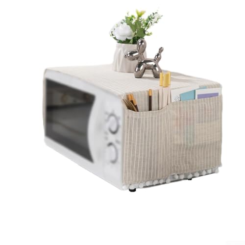 Mikrowellen-Abdeckung für jede Küche, schützt vor Spritzern und verbessert die Dekoration (beige) von zeroupshop