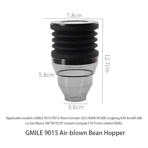 Robuste Kaffeemühle Trichter Zubehör für verbesserte Leistung passend für verschiedene Espressomaschinen Modelle (E) von zeroupshop