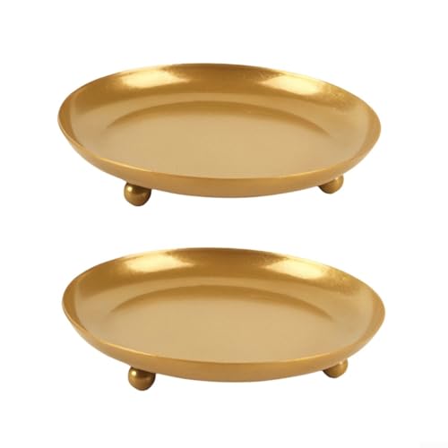 Robuste Kerzenhalter für elegante Speisen und Veranstaltungen, 2er Set Eisenhalter (Gold) von zeroupshop